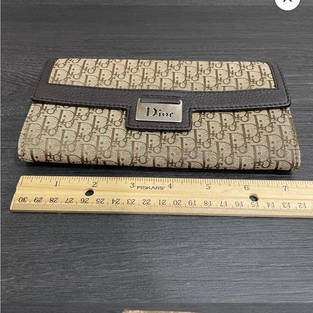 Christian Dior Brown Canvas Wallet EUC - Picture 4 of 4